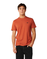 The Rip Curl Mens Streamline Embroidered T‑Shirt in Baked Clay
