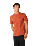 The Rip Curl Mens Streamline Embroidered T‑Shirt in Baked Clay