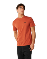 The Rip Curl Mens Streamline Embroidered T‑Shirt in Baked Clay