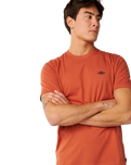 The Rip Curl Mens Embroid T-Shirt in Baked Clay
