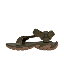 The Teva Mens Terra FI 5 Universal Sandals in Dark Olive & Honey
