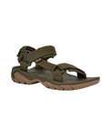 The Teva Mens Terra FI 5 Universal Sandals in Dark Olive & Honey