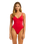 The Seafolly Womens Collective V Neck One Piece Swimsuit in Cosmo Red