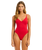 The Seafolly Womens Collective V Neck One Piece Swimsuit in Cosmo Red
