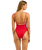 The Seafolly Womens Collective V Neck One Piece Swimsuit in Cosmo Red