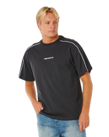 Inner Visions Panel T-Shirt in Washed Black