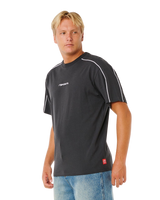 Inner Visions Panel T-Shirt in Washed Black