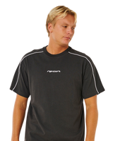 Inner Visions Panel T-Shirt in Washed Black