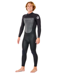 The Rip Curl Mens Omega 3/2mm Back Zip Wetsuit in Black