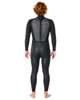 The Rip Curl Mens Omega 3/2mm Back Zip Wetsuit in Black