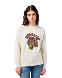 The Wrangler Womens Raglan Sweatshirt in Vintage White