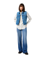 The Wrangler Womens Shrunken Denim Jacket in Leaving Town