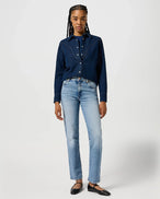 The Wrangler Womens Sunset Jeans in Frosty Silver