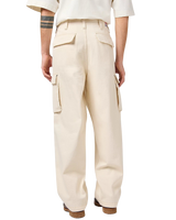The Wrangler Mens CJ Loose Cargo Trousers in Ecru