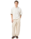 The Wrangler Mens CJ Loose Cargo Trousers in Ecru