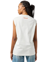 The Wrangler Womens Muscle Vest in Vintage White