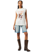 The Wrangler Womens Muscle Vest in Vintage White