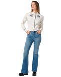 The Wrangler Womens Piped Western Shirt in Vintage White