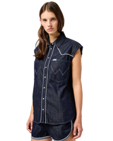 The Wrangler Womens Sleeveless Shirt in Saddle