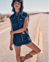 The Wrangler Womens Sleeveless Shirt in Saddle