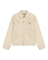 The Wrangler Mens Embroidered Jacket in Ecru