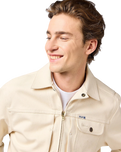 The Wrangler Mens Embroidered Jacket in Ecru