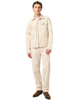 The Wrangler Mens Embroidered Jacket in Ecru