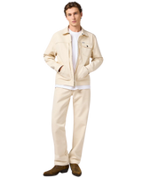 The Wrangler Mens Embroidered Jacket in Ecru