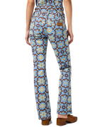 Mid Rise Boot Trousers in Medallion