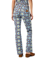 Mid Rise Boot Trousers in Medallion