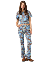 Mid Rise Boot Trousers in Medallion