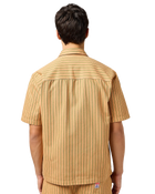 The Wrangler Mens CJ Mechanic Shirt in Orange Stripe