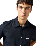 The Wrangler Mens 1 Pocket Shirt in Black