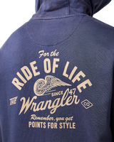 The Wrangler Mens Americana Hoodie in Navy