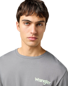 The Wrangler Mens Graphic T-Shirt in Pewter