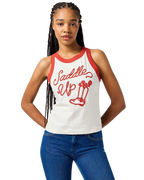 Ringer Vest in Vintage White