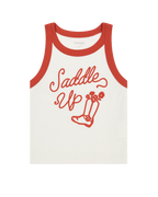 The Wrangler Womens Ringer Vest in Vintage White