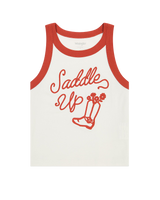 The Wrangler Womens Ringer Vest in Vintage White