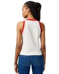The Wrangler Womens Ringer Vest in Vintage White