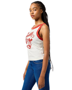 The Wrangler Womens Ringer Vest in Vintage White