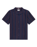 The Wrangler Mens Resort Shirt in Navy Stripe