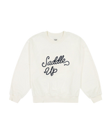 The Wrangler Womens Oversized Sweatshirt in Vintage White