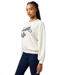 The Wrangler Womens Oversized Sweatshirt in Vintage White