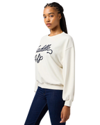 The Wrangler Womens Oversized Sweatshirt in Vintage White