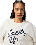 The Wrangler Womens Oversized Sweatshirt in Vintage White