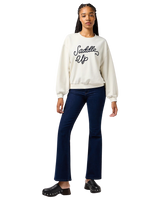 The Wrangler Womens Oversized Sweatshirt in Vintage White