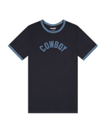 The Wrangler Womens Ringer T-Shirt in Navy