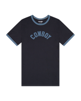 The Wrangler Womens Ringer T-Shirt in Navy