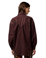 Femme Yoke Western Shirt in Mahogany