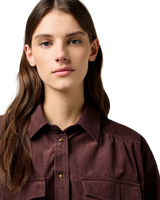 Femme Yoke Western Shirt in Mahogany